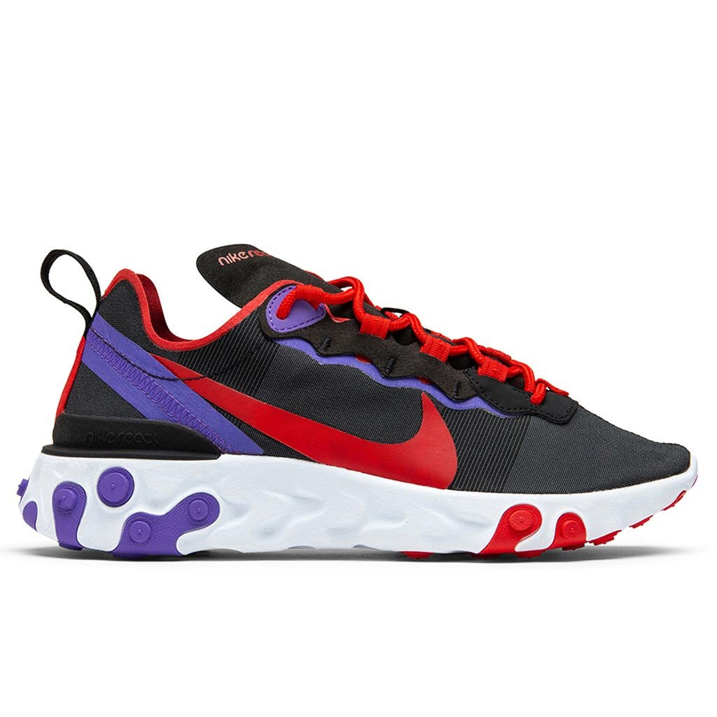Women's React Element 55 - Black/University Red/Psychic Purple