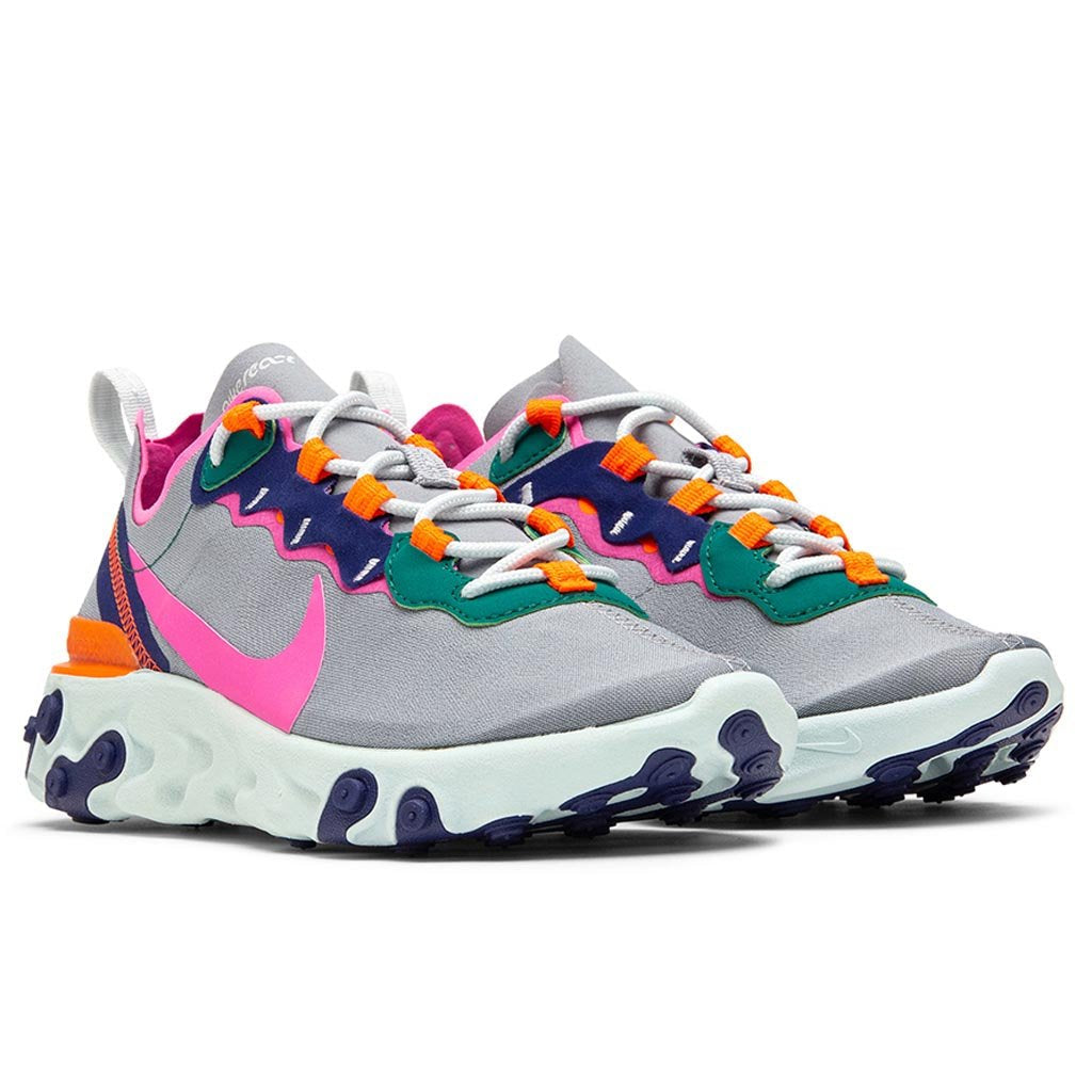 Women's React Element 55 - Wolf Grey/Laser Fuchsia