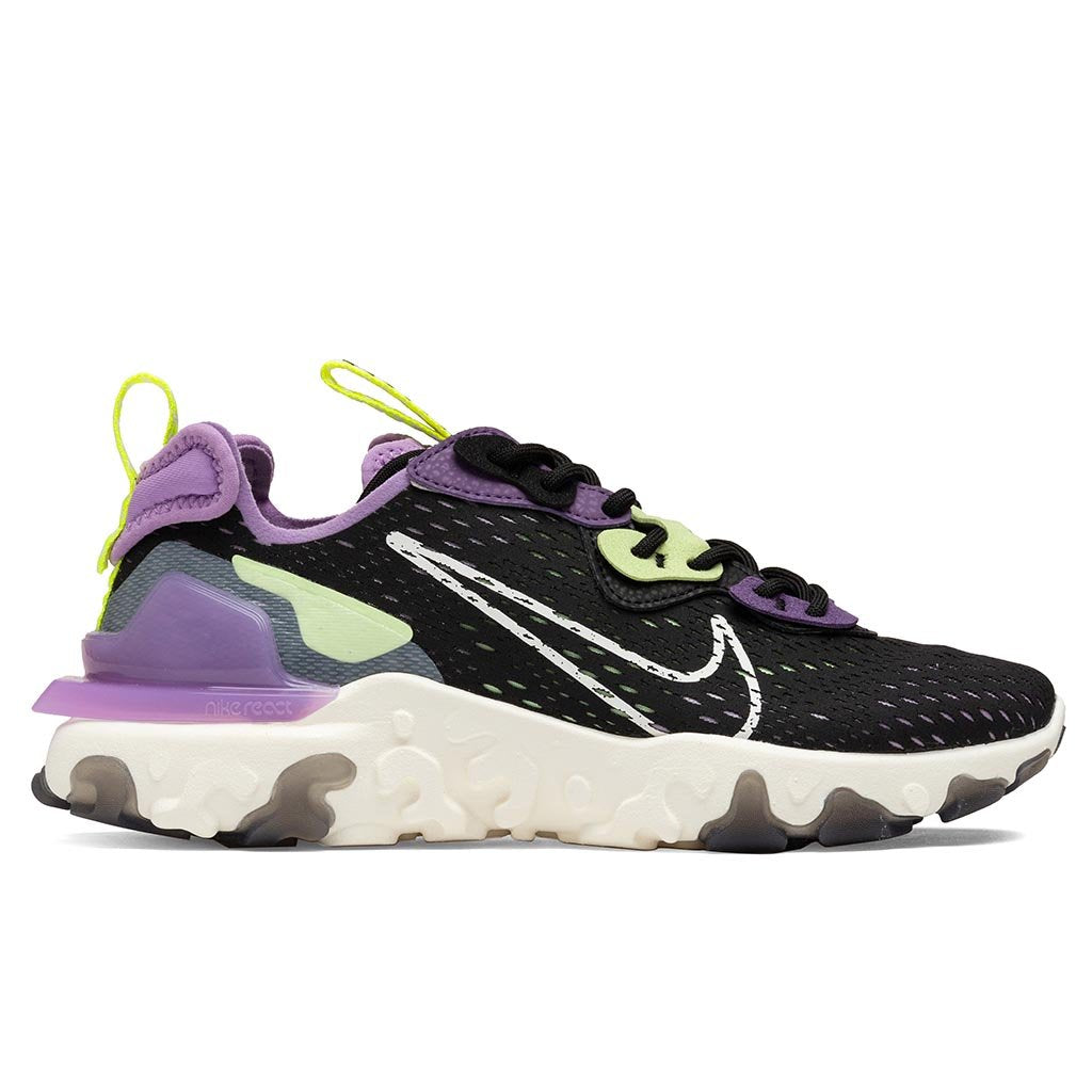 Women's React Vision - Black/Sail/Dark Smokey Grey/Gravity Purple