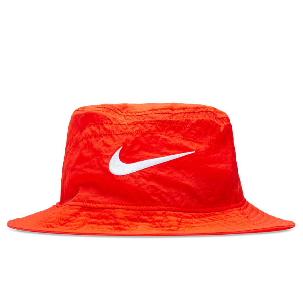 Nike x Stussy Bucket Hat - Habanero Red/White