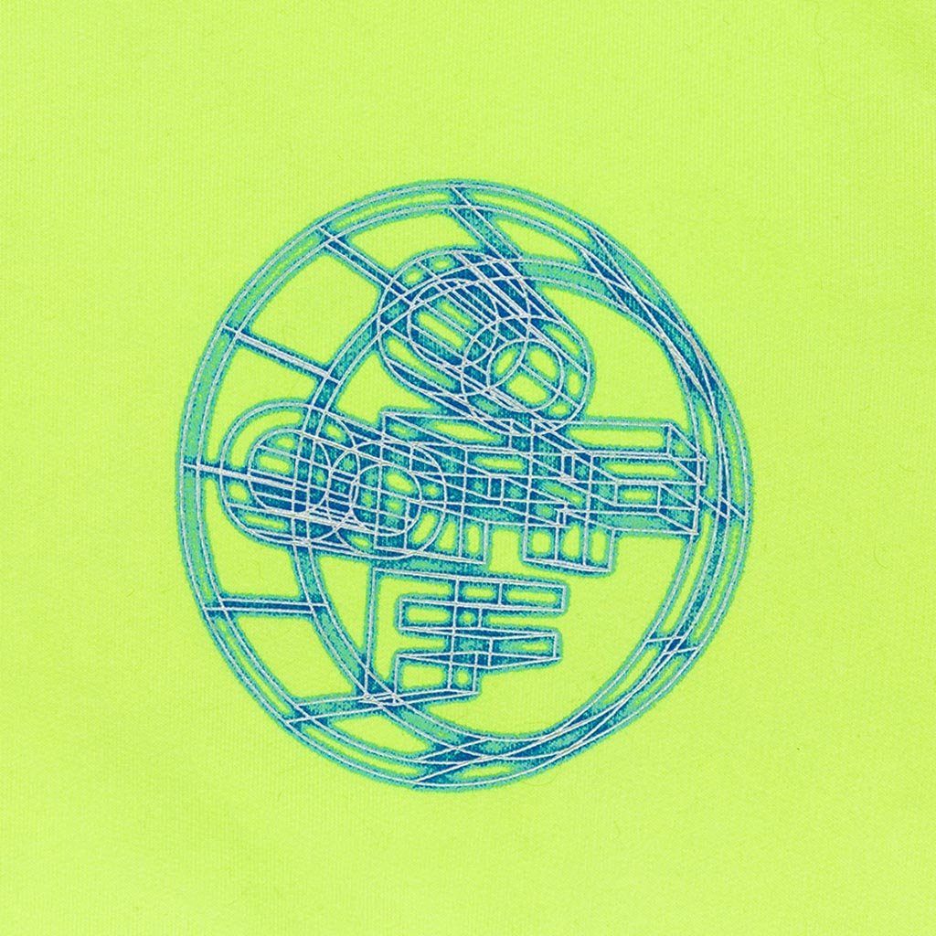 3D Crossed Off Slim Hoodie - Fluorescent Yellow