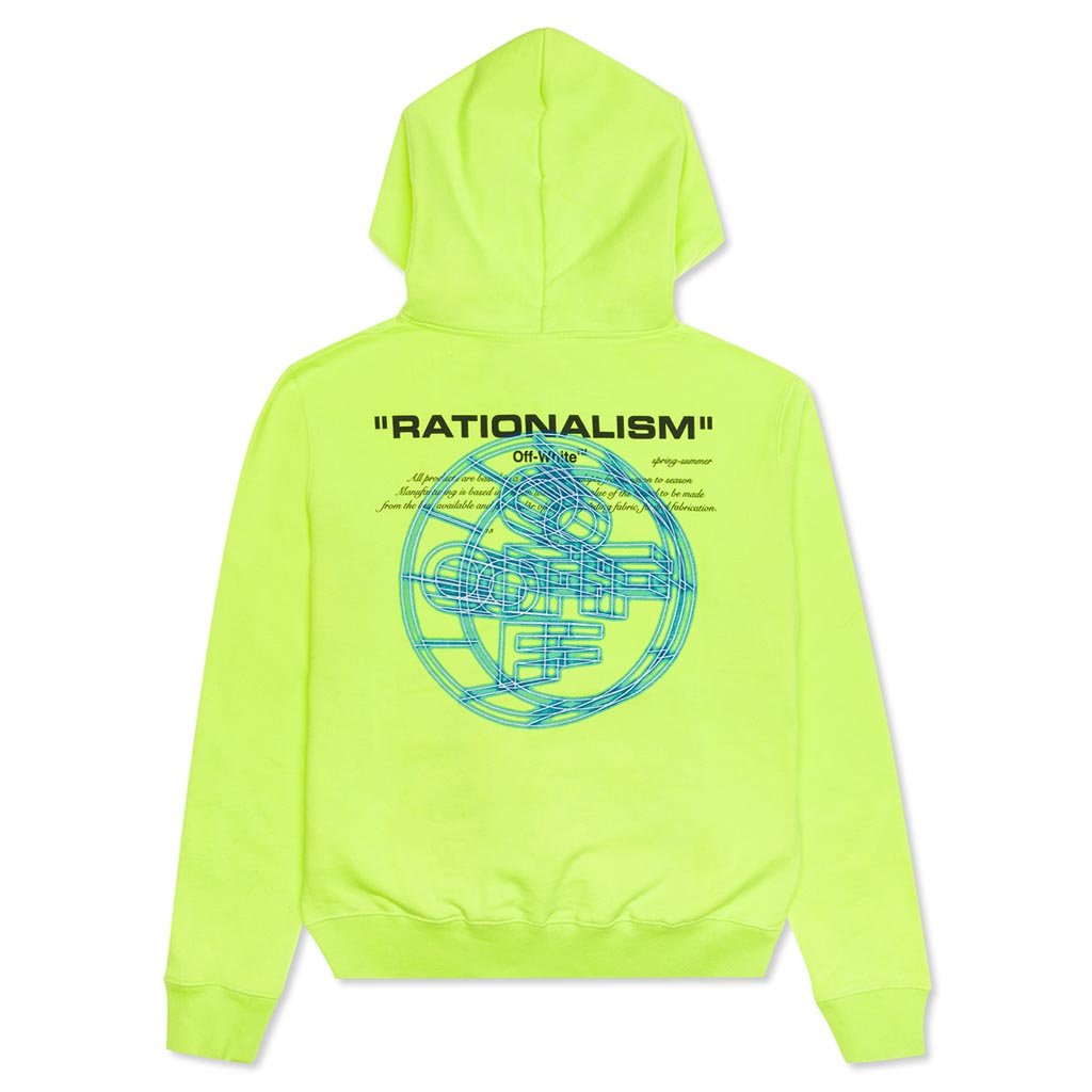 3D Crossed Off Slim Hoodie - Fluorescent Yellow