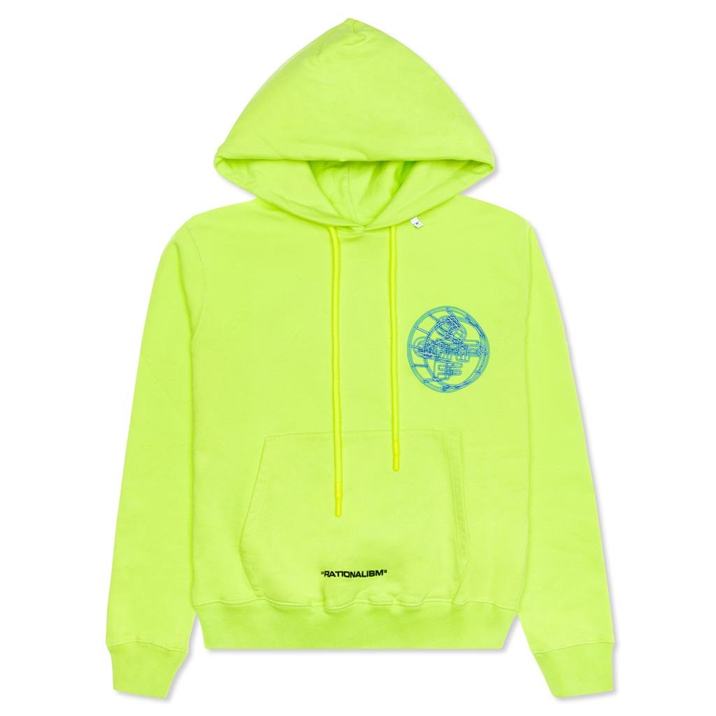 3D Crossed Off Slim Hoodie - Fluorescent Yellow