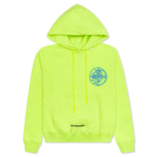 3D Crossed Off Slim Hoodie - Fluorescent Yellow