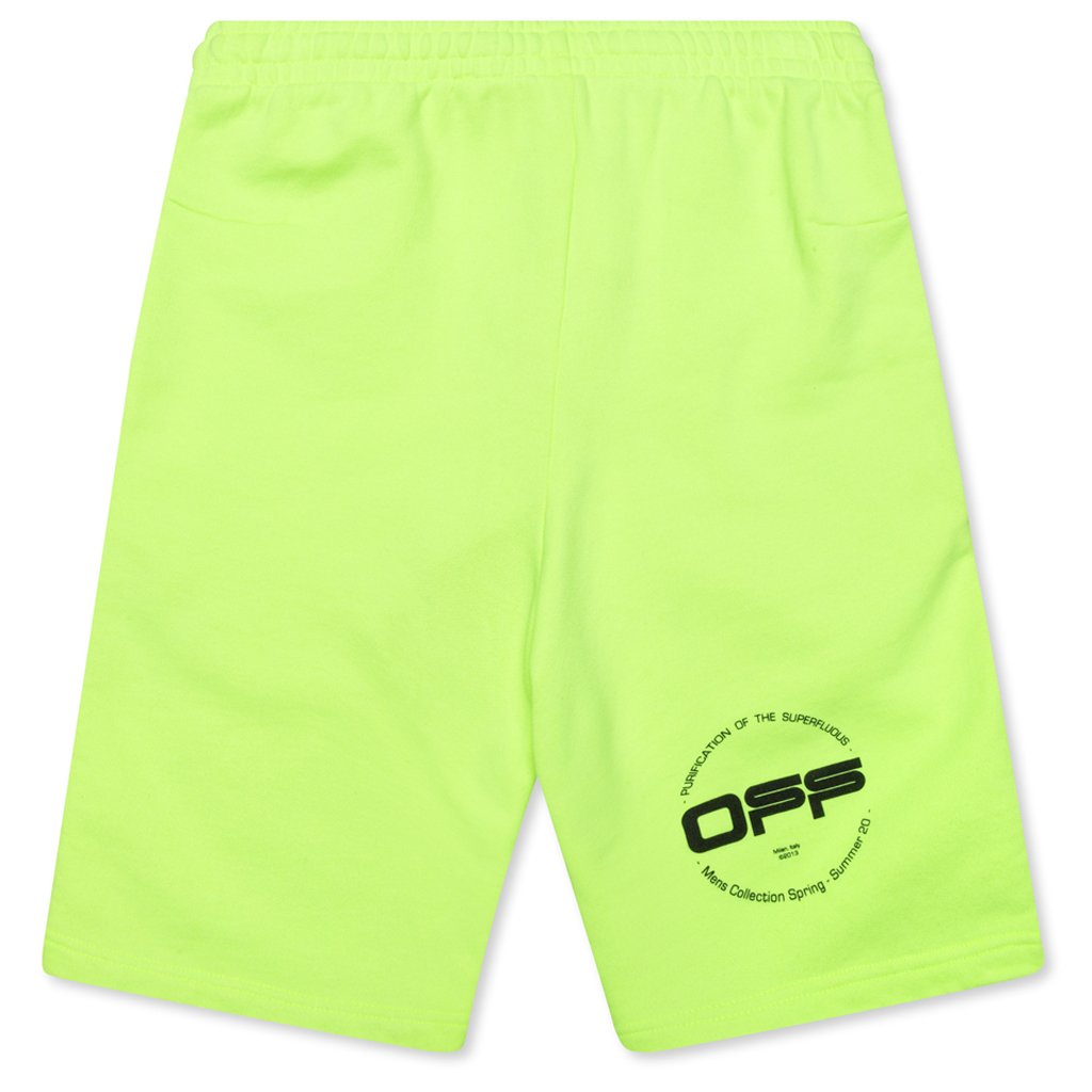 3D Pencil Sweatshorts - Fluorescent Yellow
