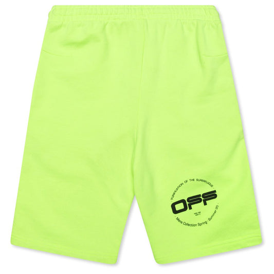 3D Pencil Sweatshorts - Fluorescent Yellow