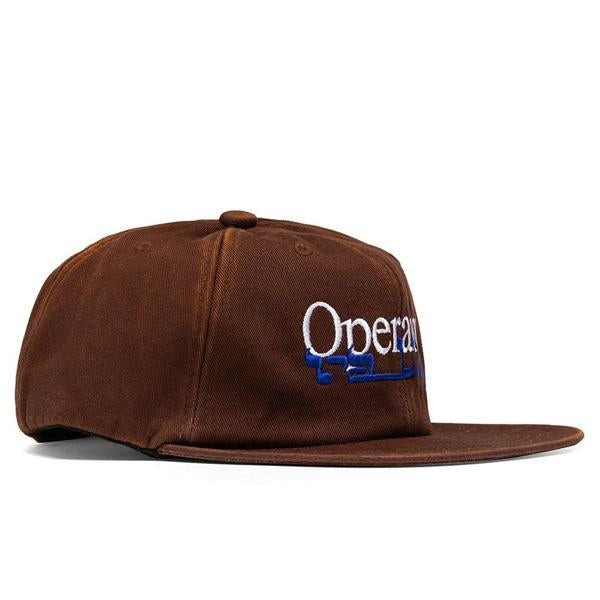 6 Panel Stacked Hat - Washed Brown
