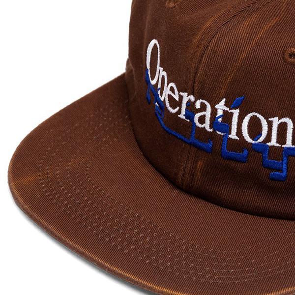 6 Panel Stacked Hat - Washed Brown