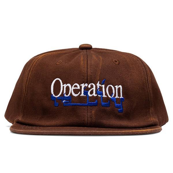 6 Panel Stacked Hat - Washed Brown