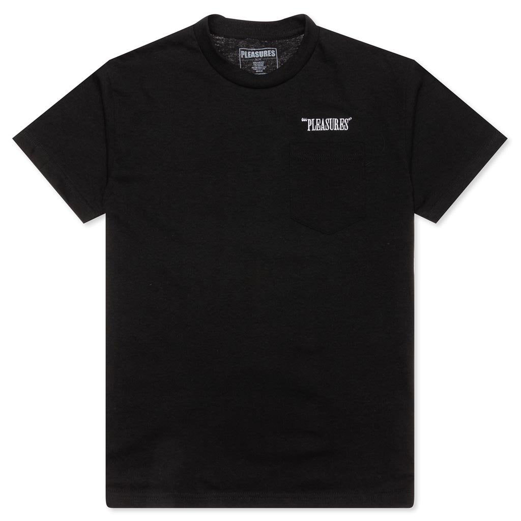 Balance Embroidered Pocket Tee - Black