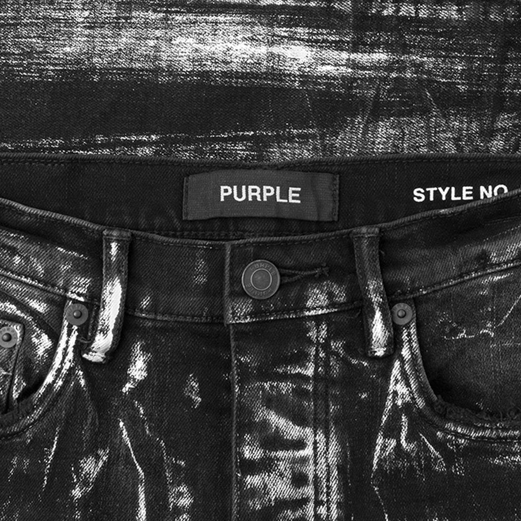 P001 - Black Wash Metallic Silver
