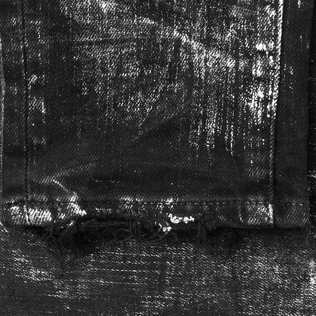 P001 - Black Wash Metallic Silver