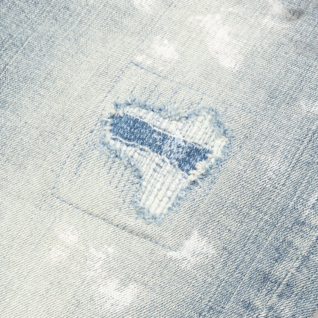 P001 - Light Indigo Paint Blowout