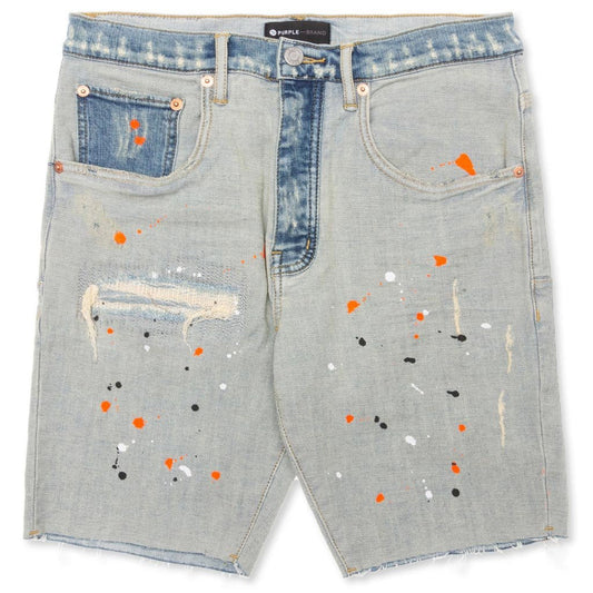 Slim Leg Short - Light Indigo Reverse Repair