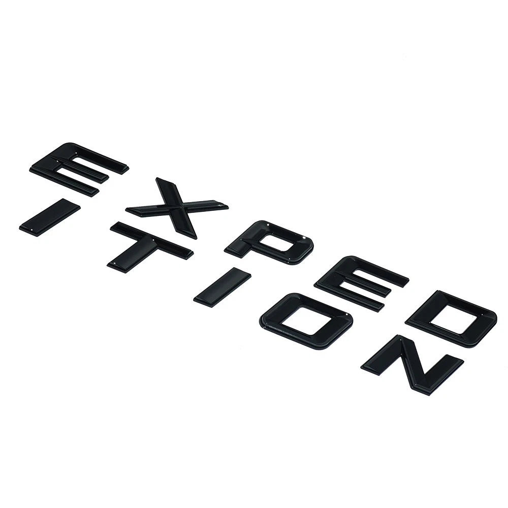 1Pc Gloss Black Front Hood EXPEDITION Letters Emblem FIT 2018-2022 Expedition
