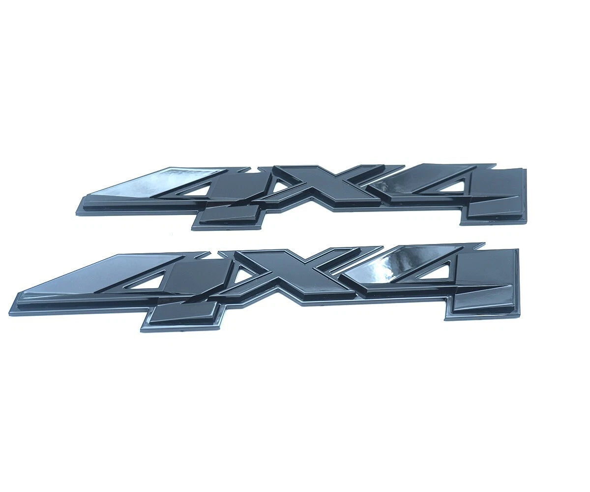 2PC 4X4 Emblems Fit for 2007-2023 Silverado Sierra Black Gloss