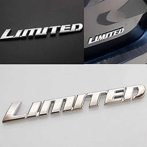 2pcs Limited Emblem Badge Plate Decal Fit for Universal Cars (Chrome)