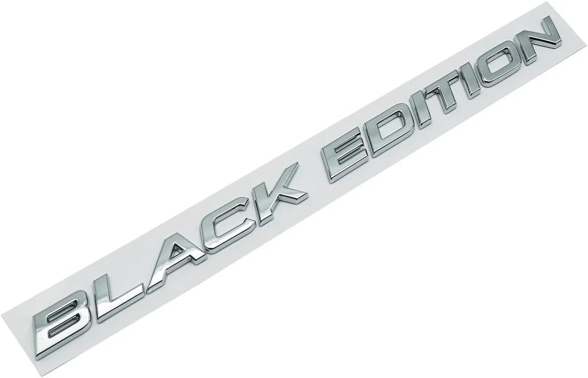 2pcs Black Edition Letters Emblem Badge for 2020-2021 Car Rear Decal Silver