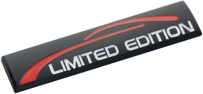 2Pc Metal Limited Edition Emblem Auto Premium Badge Trunk Fender Black White