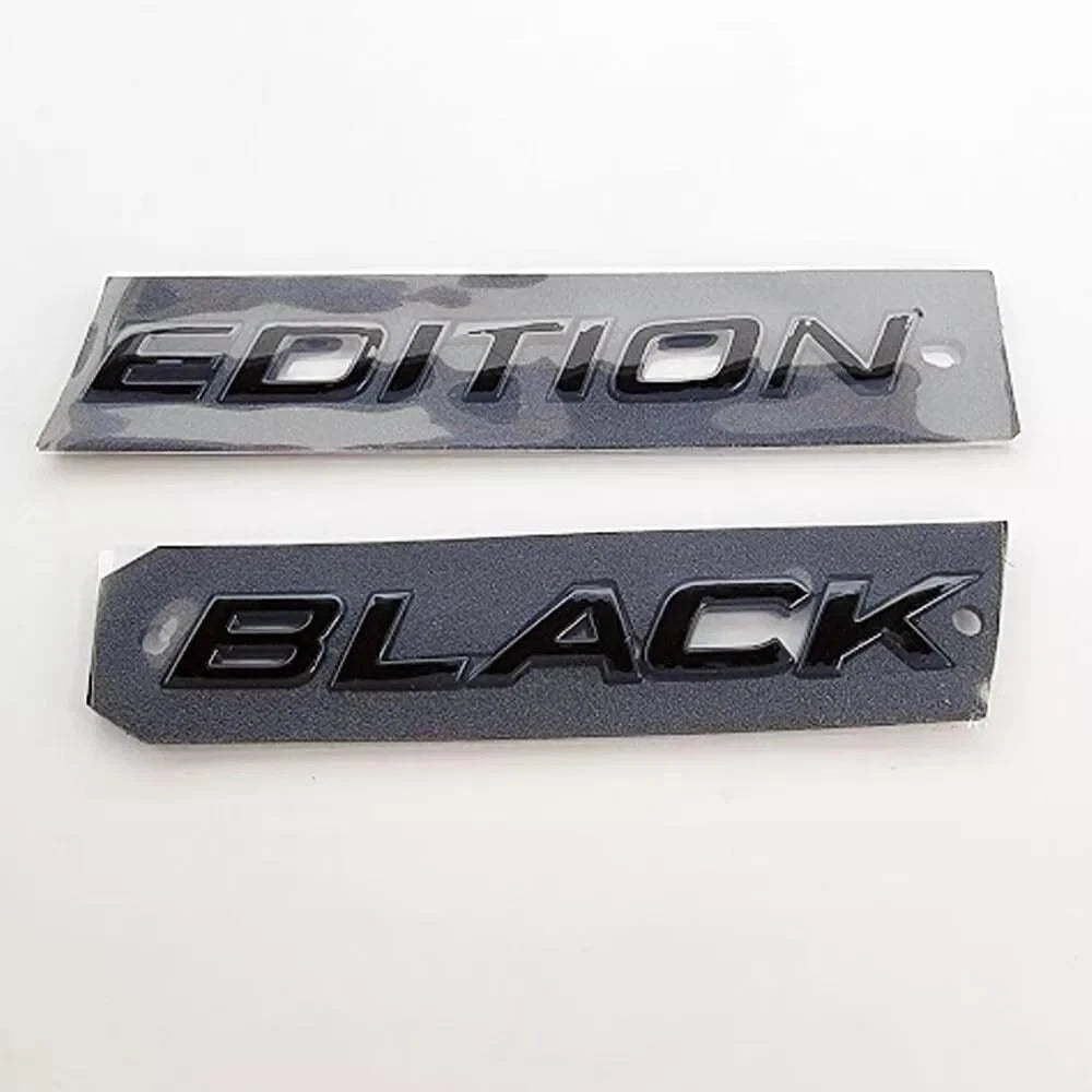 2pcs Black Edition Letters Emblem Badge for 2020-2021 Car Rear Decal Gloss Black