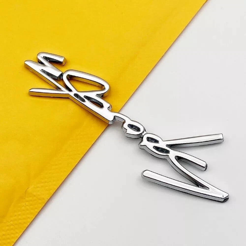 1x Metal Sport Emblem Letter Turbo Logo Auto SUV Badge Trunk Sticker (Silver)