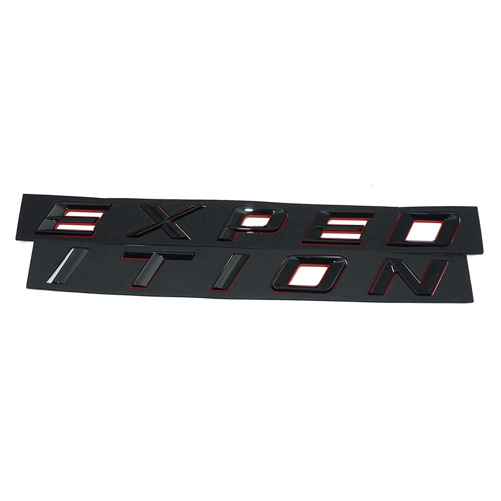 1Pc Black Red Front Hood EXPEDITION Letters Emblem FIT 2018-2022 Expedition