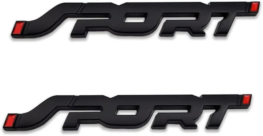 Pair Set Sport Logo Emblem Badge Sticker Car 3D Trunk Fender Accessories