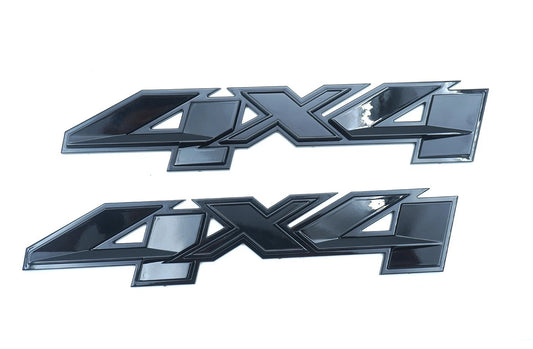 2PC 4X4 Emblems Fit for 2007-2023 Silverado Sierra Black Gloss