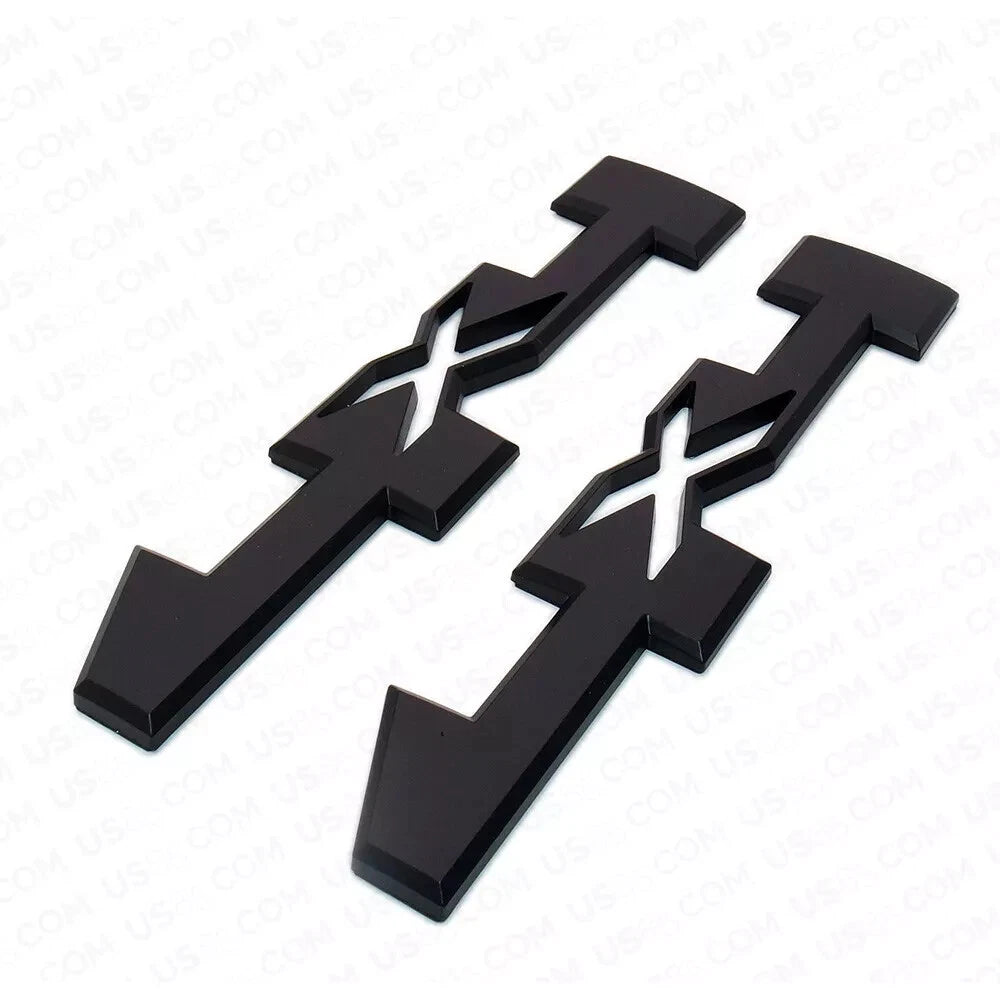 2PC 4X4 Emblems Fit for 2014-2022 Canyon Sierra Matte Black
