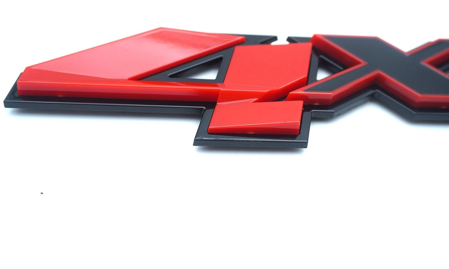 2PC 4X4 Emblems Fit for 2007-2023 Silverado Sierra Red Black