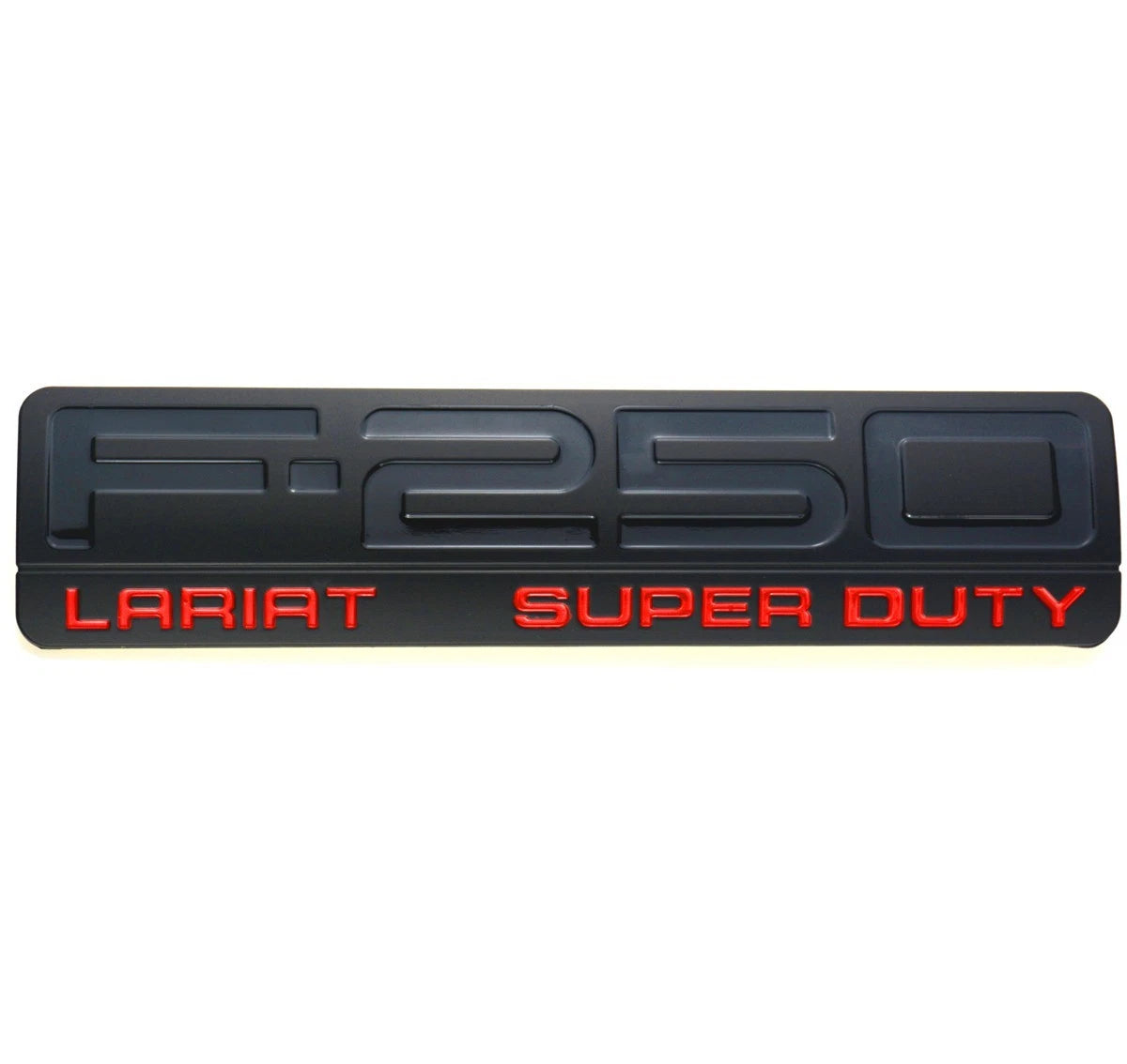 Fit for F250 Lariat 2005-2007 Super-Duty Emblems 3D Badges Black Red 3Pc