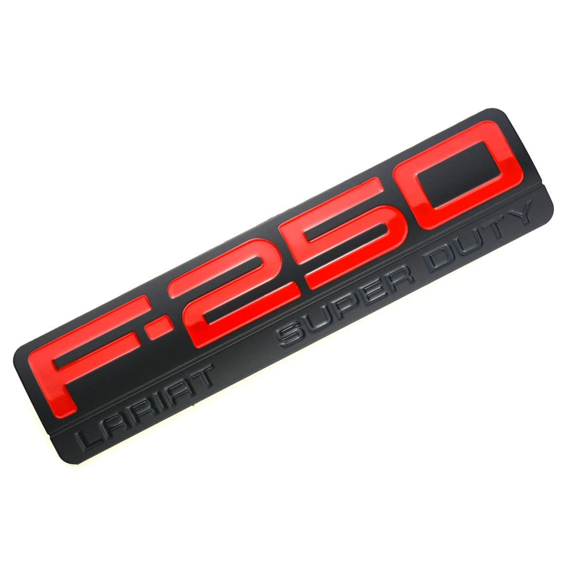 Fit for F250 Lariat 2005-2007 Super Duty Emblem 3D Badge RED BLACK  2pc