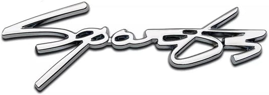 1x Metal Sport Emblem Letter Turbo Logo Auto SUV Badge Trunk Sticker (Silver)
