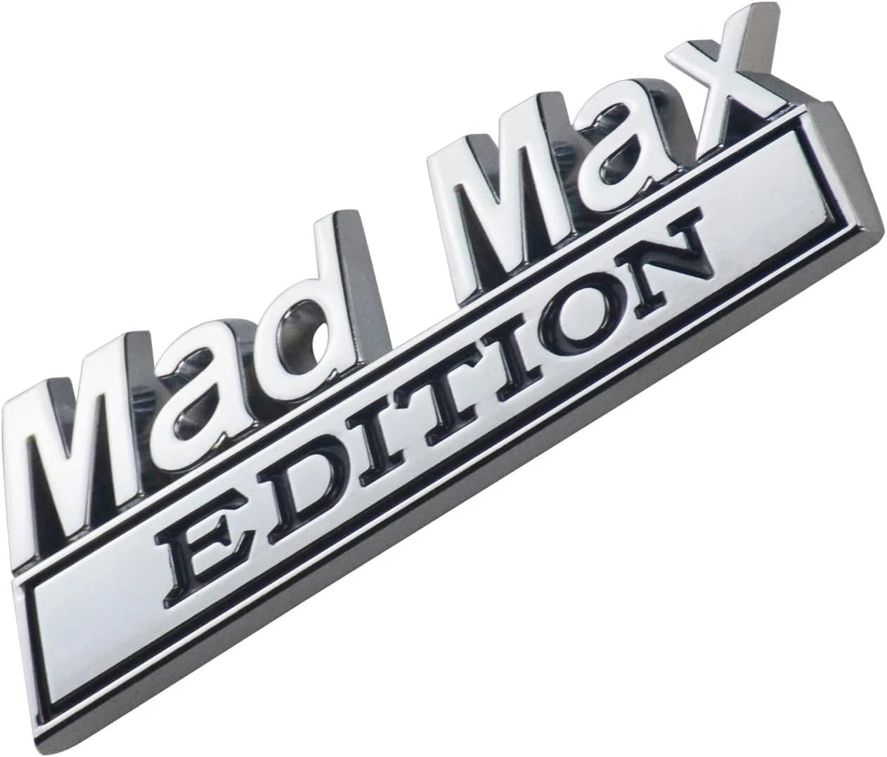 2PCS Mad Max Edition Car Decal Emblem Letters Badge Truck Adhesive Black Silver