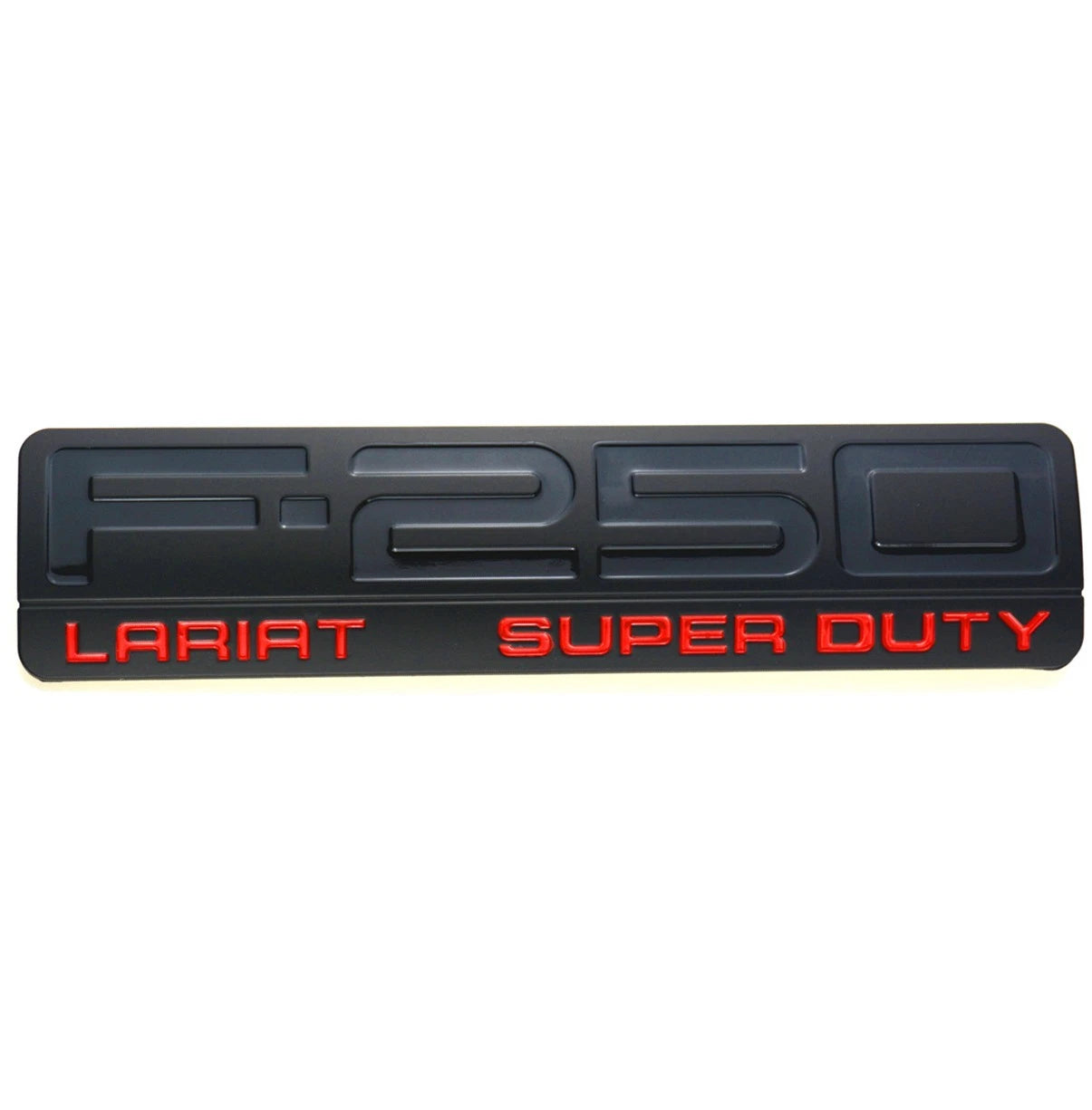 Fit for F250 Lariat 2005-2007 Super-Duty Emblems 3D Badges Black Red 3Pc