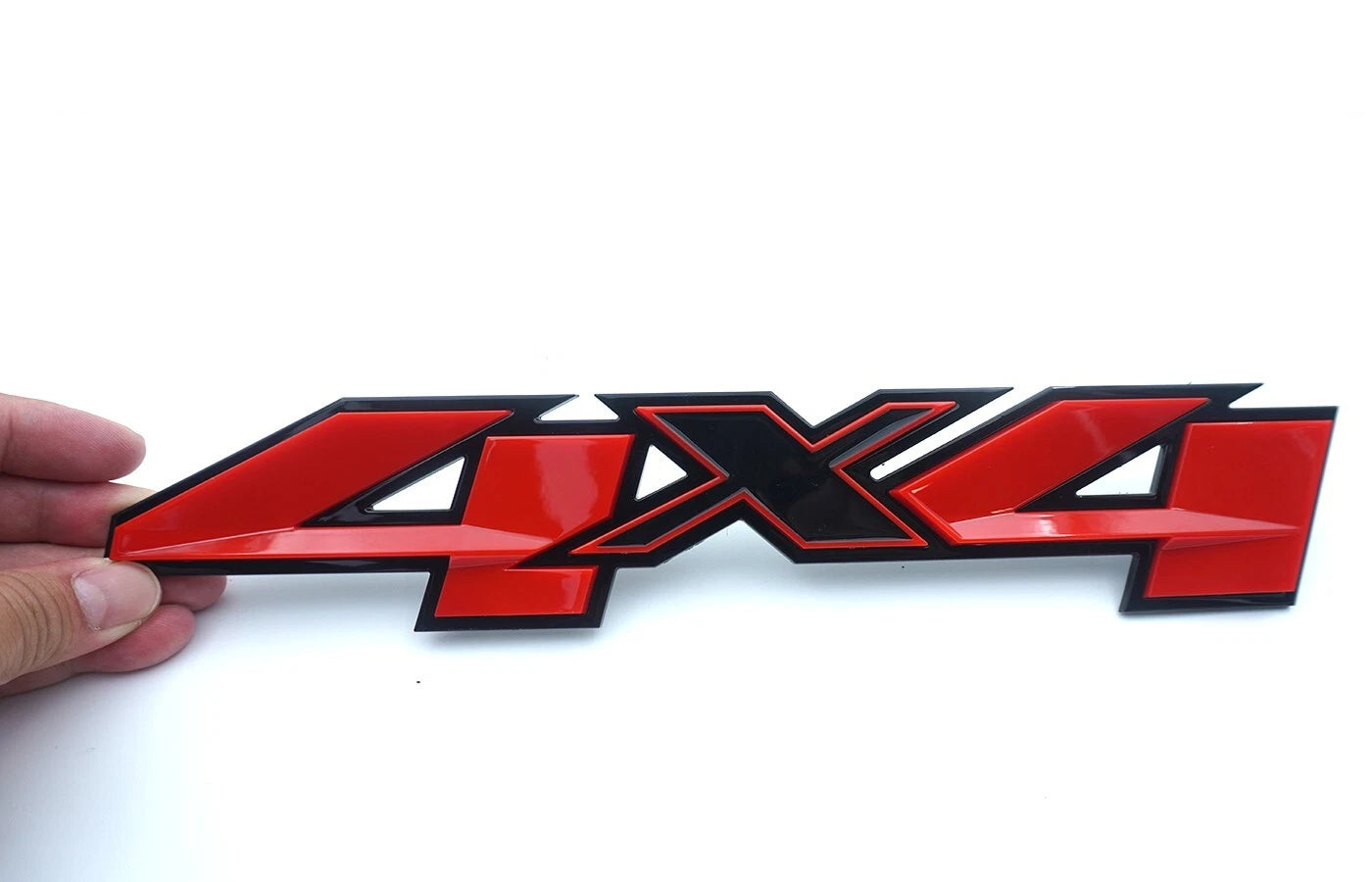 2PC 4X4 Emblems Fit for 2007-2023 Silverado Sierra Red Black