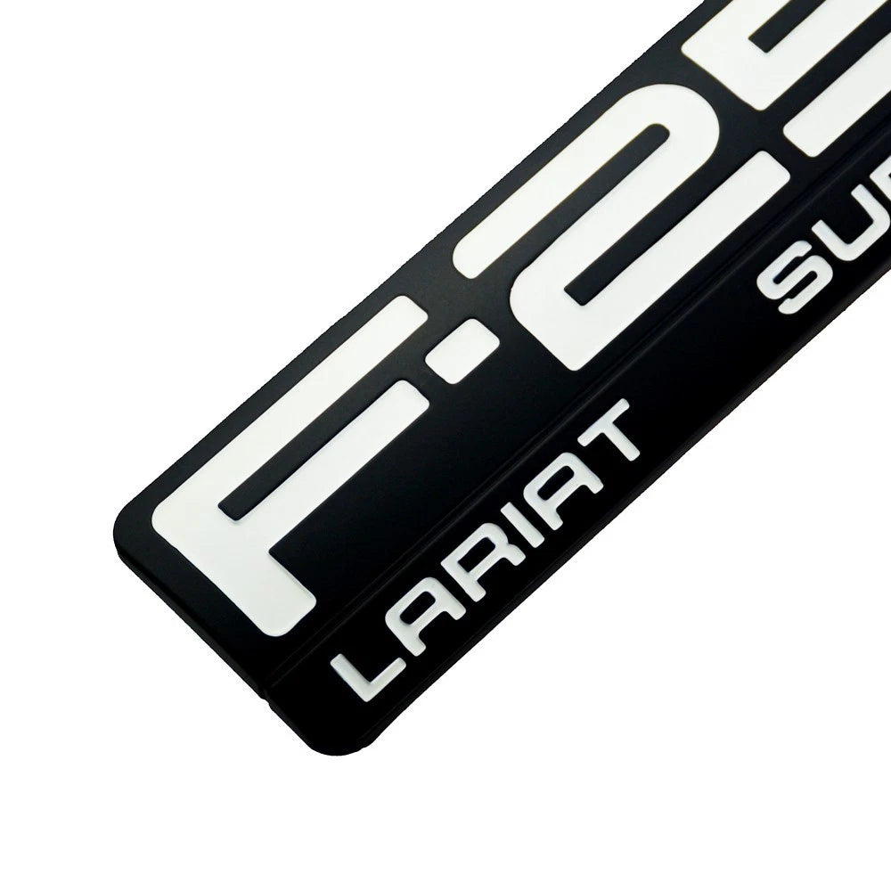 Fit for F250 Lariat 2005-2007 Super Duty Emblem 3D Badge WHITE BLACK 3pc