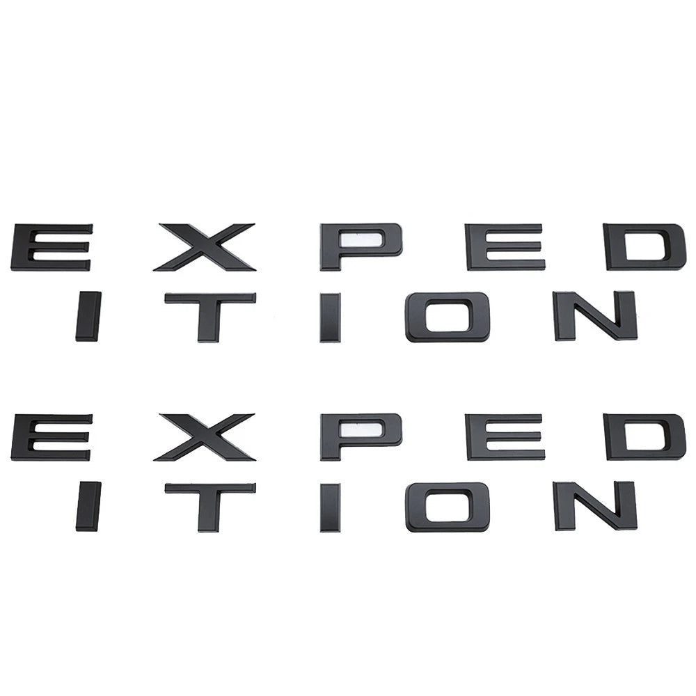 Matte Black Front & Tailgate EXPEDITION Letters Emblem FIT 22-24 Expedition