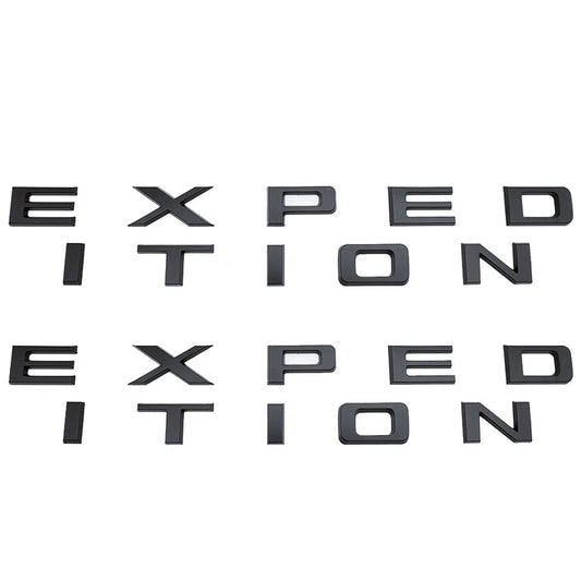 Matte Black Front & Tailgate EXPEDITION Letters Emblem FIT 22-24 Expedition