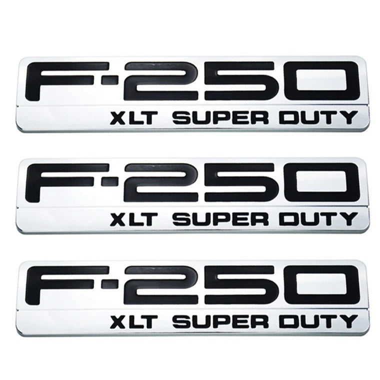 Fit for F250 XLT 2005-2007 Super Duty Emblem 3D Badge 3Pc Ornament