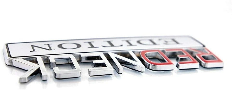 2pcs REDNECK EDITION CAR EMBLEM Chrome Badge 3D Sticker Decal (Silver/Red/black)