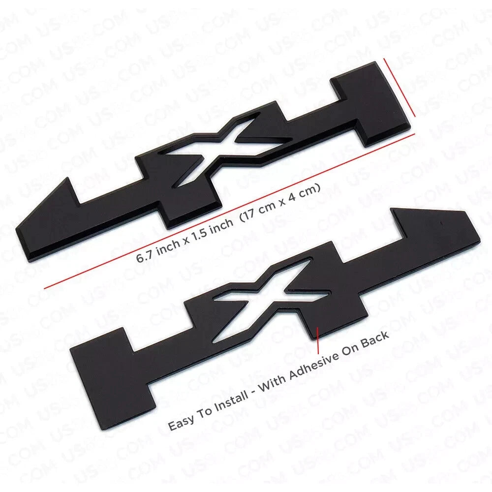 2PC 4X4 Emblems Fit for 2014-2022 Canyon Sierra Matte Black