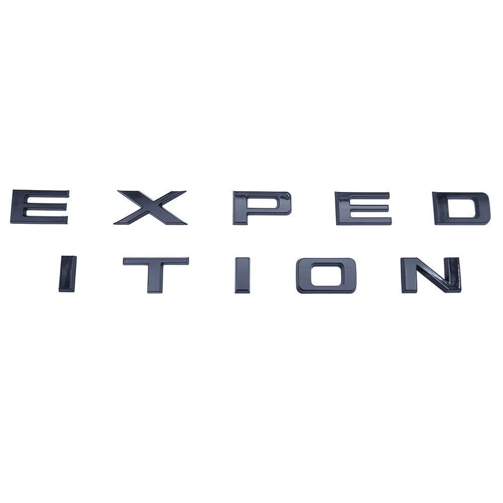 1Pc Gloss Black Front Hood EXPEDITION Letters Emblem FIT 2022-2024 Expedition