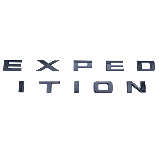 1Pc Gloss Black Front Hood EXPEDITION Letters Emblem FIT 2022-2024 Expedition