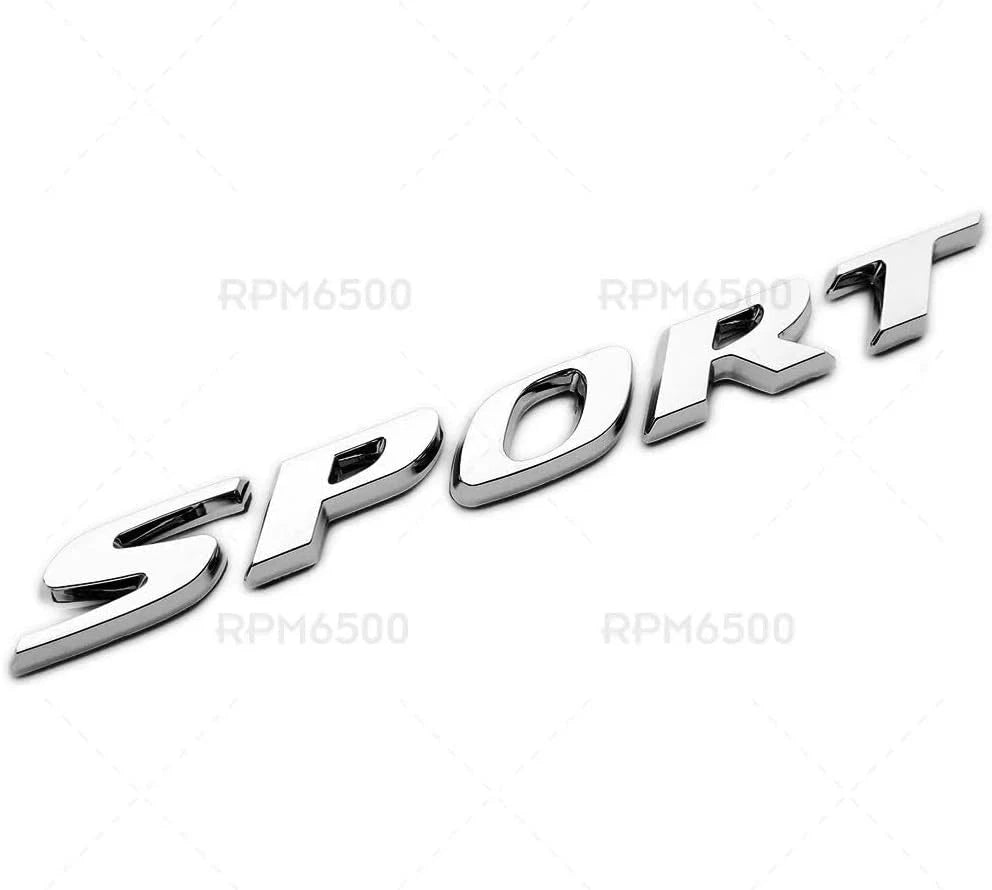1PC Sport Rear Trunk Lid Letter Logo 3D Badge Emblem Nameplate (Silver)