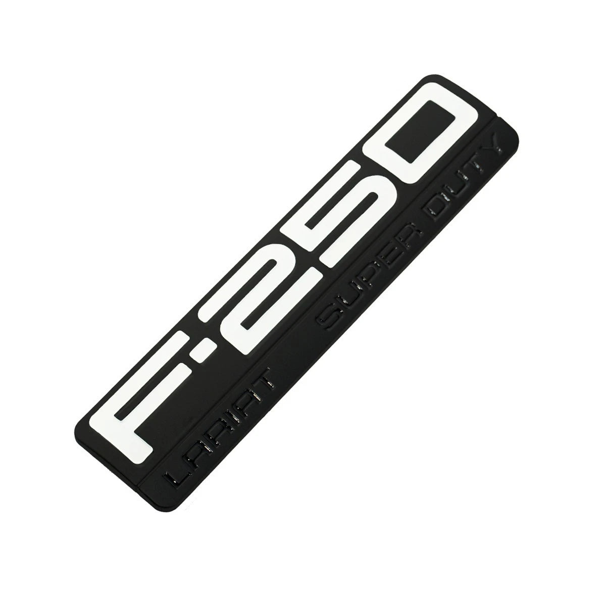 Fit for F250 Lariat 2005-2007 Super Duty Emblem 3D Badge WHITE BLACK 2pc