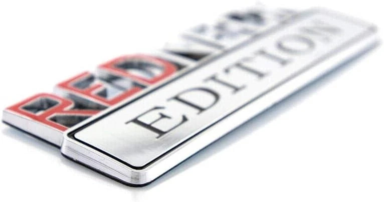 2pcs REDNECK EDITION CAR EMBLEM Chrome Badge 3D Sticker Decal (Silver/Red/black)