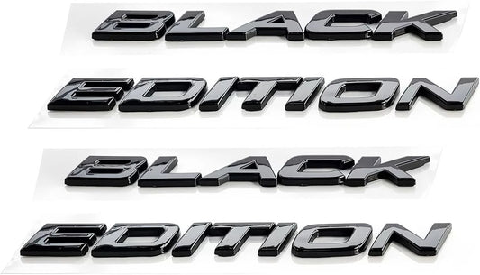 2pcs Black Edition Letters Emblem Badge for 2020-2021 Car Rear Decal Gloss Black