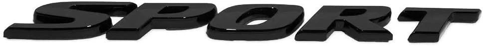 1PC Sport Rear Trunk Lid Letter Logo 3D Badge Emblem Nameplate (Gloss Black)