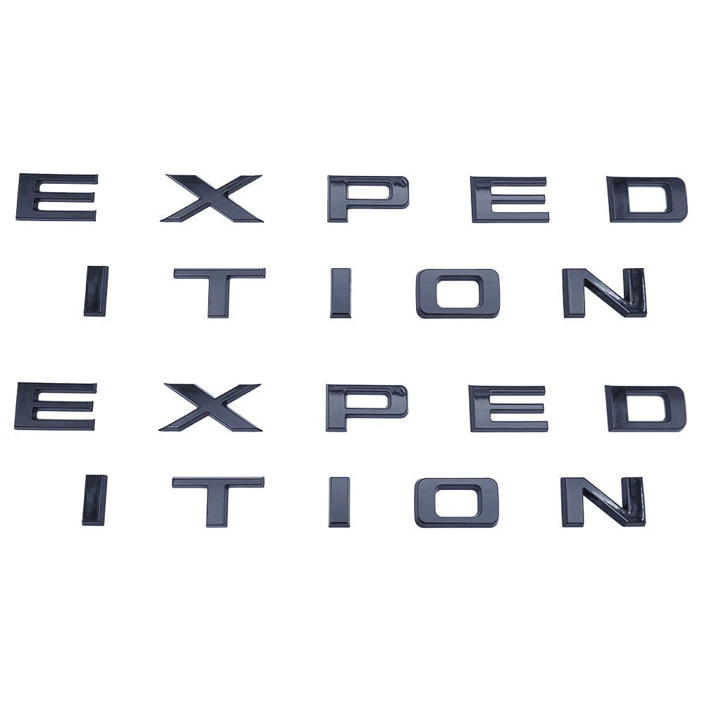 Gloss Black Front & Tailgate EXPEDITION Letters Emblem FIT 22-24 Expedition